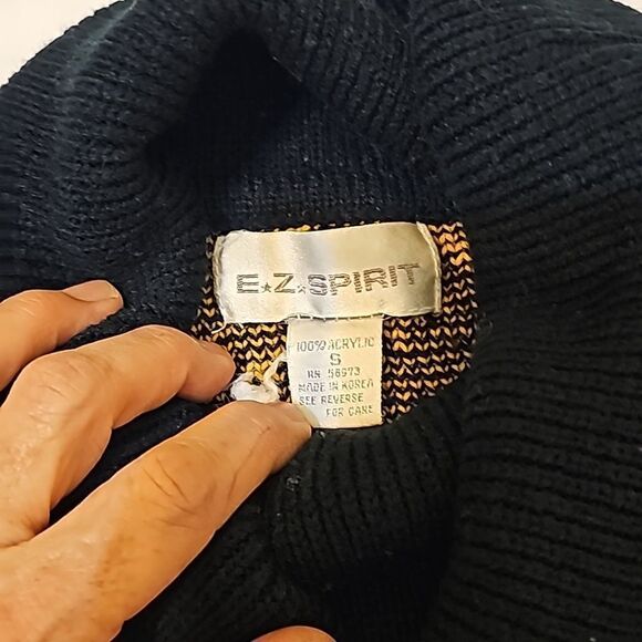 Vintage E Z Spirit Knit Cowl Neck 90s Sweater Small - Picture 5 of 7